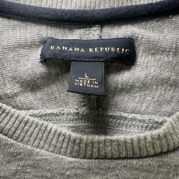 Banana Republic Pullover Sweater Men's Size Large Gray Lightweight Normcore - Picture 3 of 3